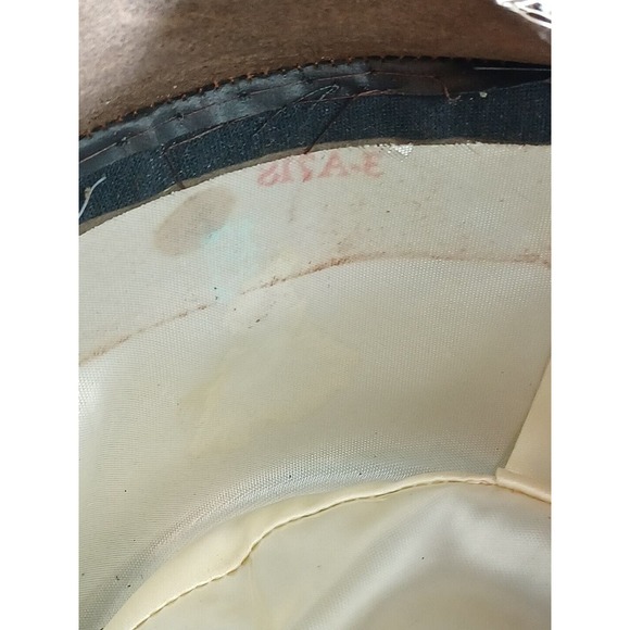 Vintage Creighton Fedora Classic Style Brown Felt Green Band - Picture 12 of 16